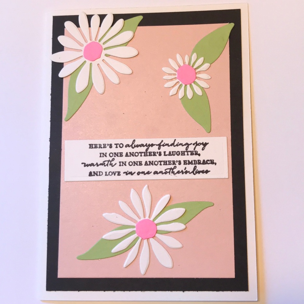 Homemade card with white envelope